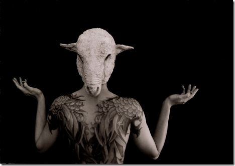 Sheep with hands