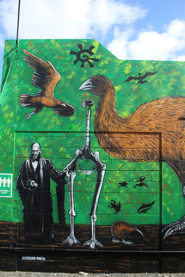 Moa Mural  in Whangarei(Detail) 2016